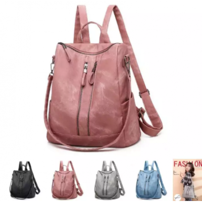 Anti-theft Light Weight Pu Leather Backpack Travel Shoulder Bag